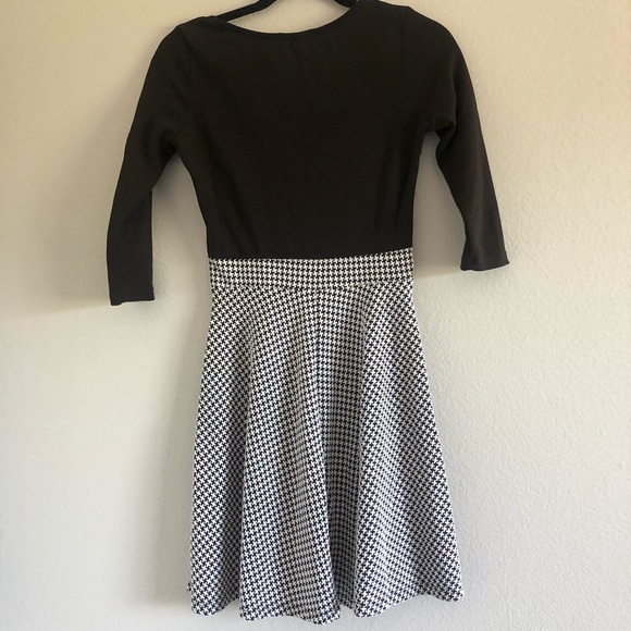 Charlotte Russe Black & Houndstooth Dress Sz Small - Picture 3 of 8